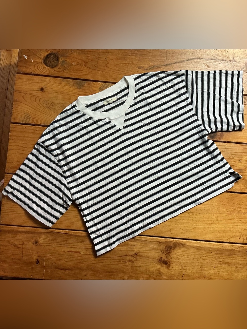Madewell Boxy Crop Tee  | Size XL